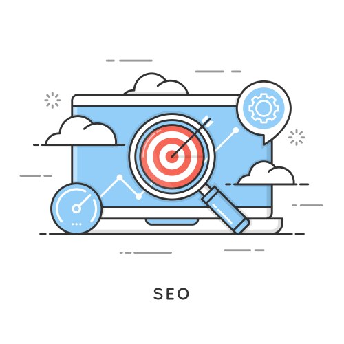 Content optimization turquoise concept icon Vector Image