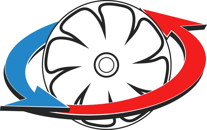 Air conditioning fan symbol vector image