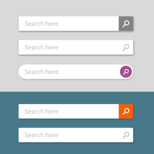 search bar element design set web vector image