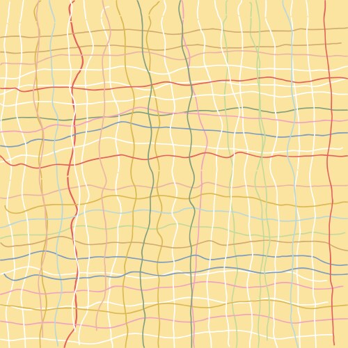 Hand drawn cute checkered pattern doodle Vector Image