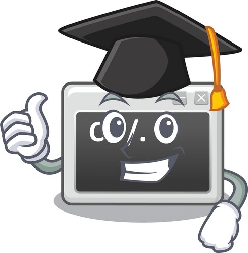 Happy and proud command window wearing a black Vector Image