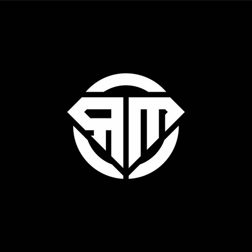 Rm monogram logo with shield shape – Royalty-Free Vector | VectorStock