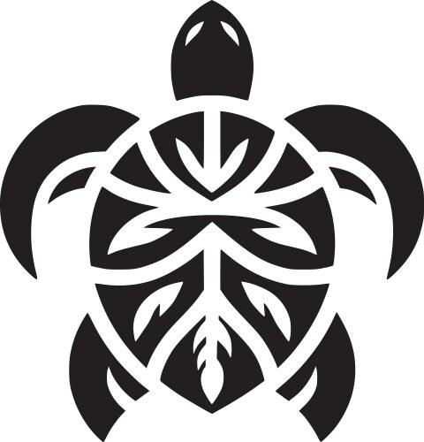 Tribal Turtle Symbol Vector Image