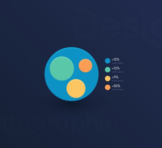 Graphic infographics template for creating web vector image