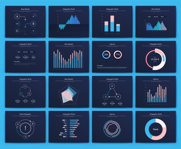 Modern infographic elements for business vector image