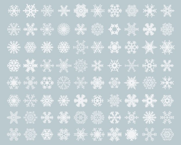 Weiss Snowflake Set of white snowflakes Royalty Free Vector Image