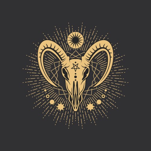 Baphomet Occult Symbol Vector Image