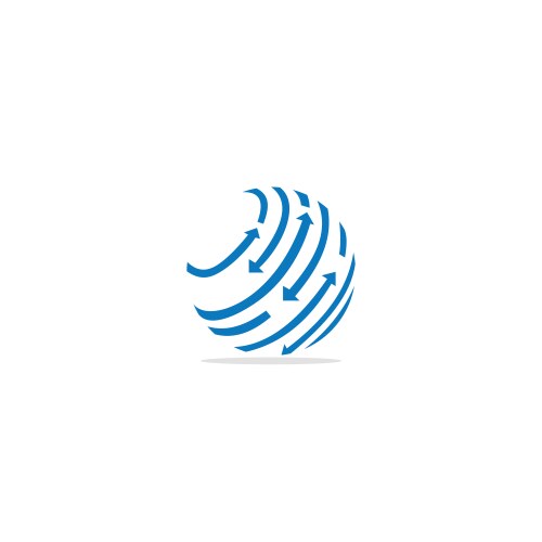 Arrow circle abstract logo Royalty Free Vector Image