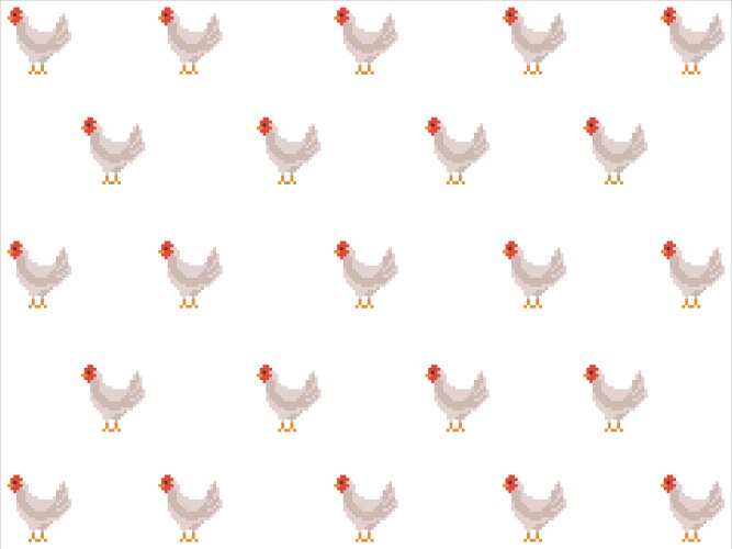 8 bit pixel chicken cute animal for game assets – Royalty-Free Vector ...