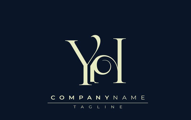 Yh abstract creative jewelry logo Royalty Free Vector Image