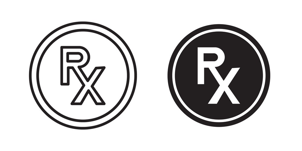 Rx Icon Set - Medical Symbols – Royalty-Free Vector | VectorStock