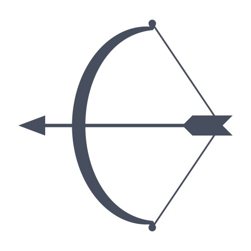 Bow and arrow Royalty Free Vector Image - VectorStock