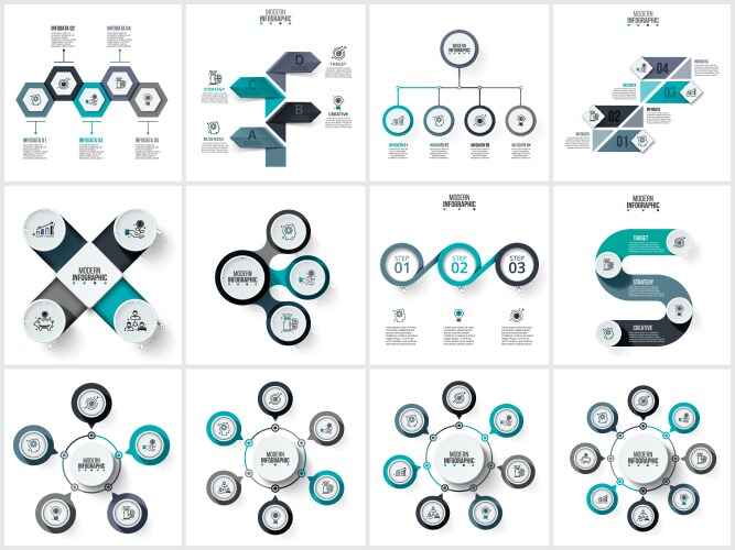 Business data visualization Royalty Free Vector Image