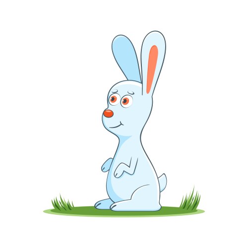 happy cartoon rabbit vector image vector image