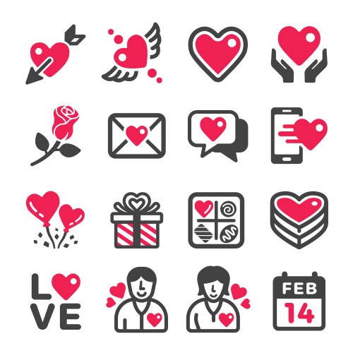Flower icon set Royalty Free Vector Image - VectorStock