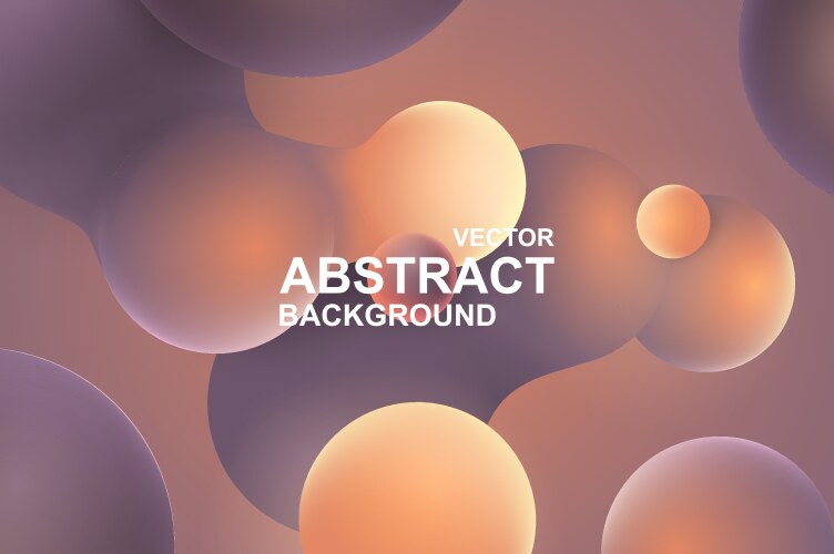 Abstract background with glowing liquid blobs vector image