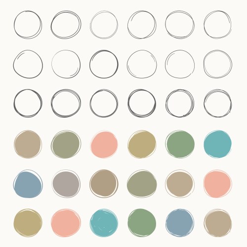 Hand drawn circles Royalty Free Vector Image - VectorStock