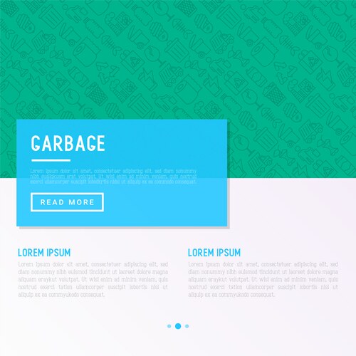 Garbage concept with thin line icons Vector Image