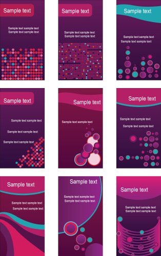 Colorful Business Card Elements Vector Image
