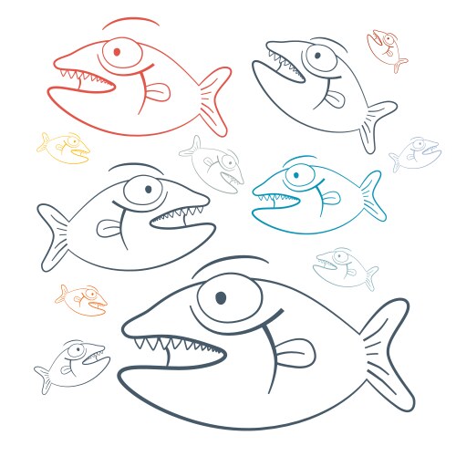 Abstract fish vector image