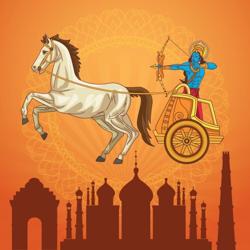 Dussehra Festival India Vector Image