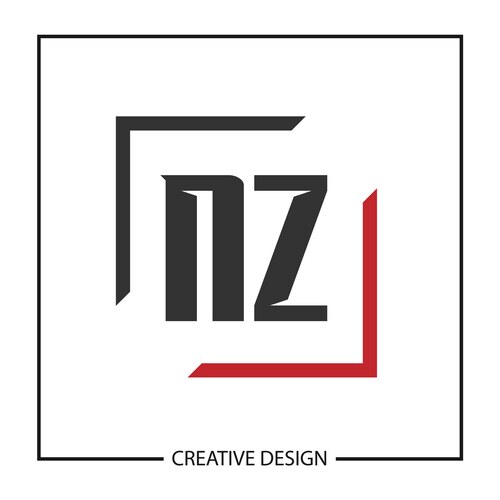 Initial letter nz logo template design – Royalty-Free Vector | VectorStock