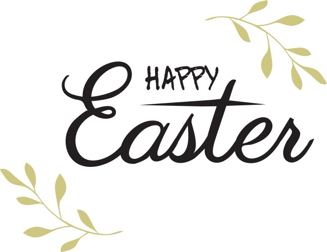 Happy easter typography poster Royalty Free Vector Image