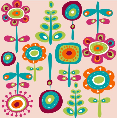 Retro hearts background Royalty Free Vector Image