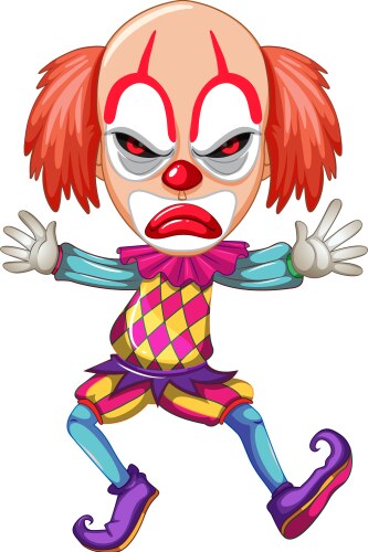 Colourful Clown Cartoon Character Royalty Free Vector Image