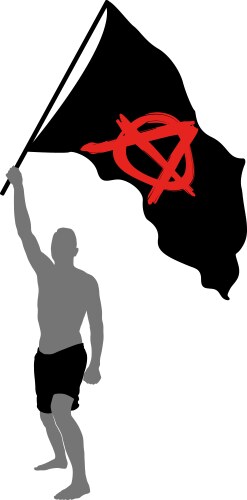 Anarchist Symbol Protest Vector Image