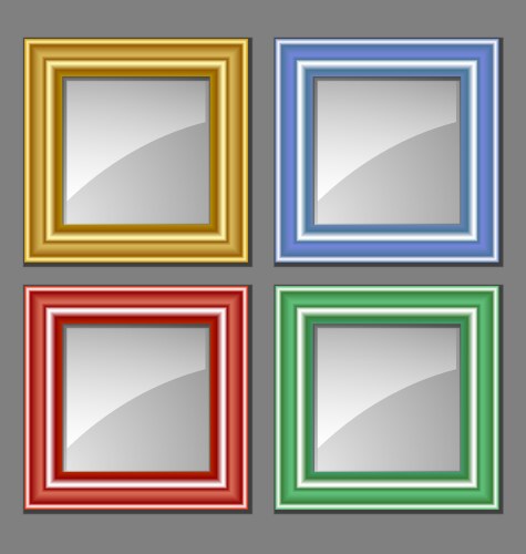 Frame Vector 2 Color Set of colored frames Royalty Free Vector Image