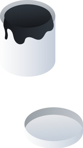 Paint bucket icon isometric style Vector Image