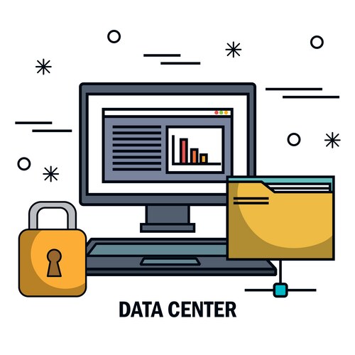 Technology secure document archive isolated Vector Image