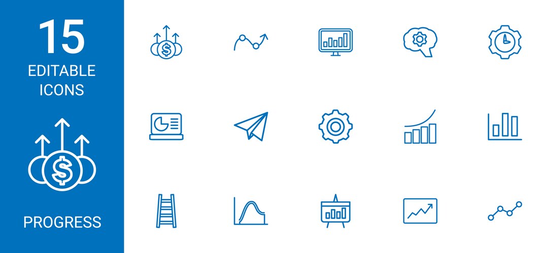 33 progress icons (36974859) – Free Vector | VectorStock