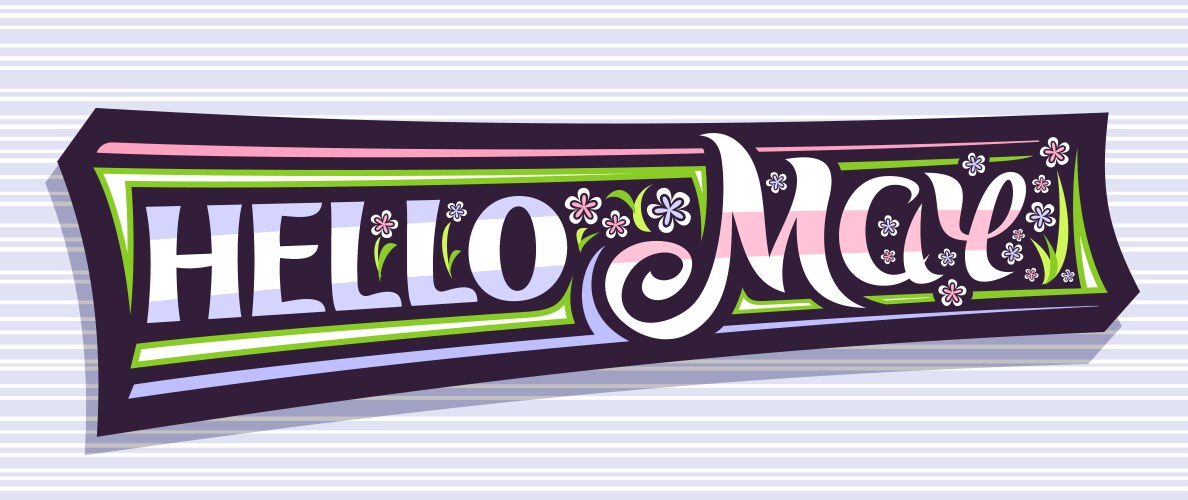 banner hello may vector image