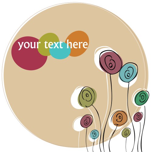 Floral circle frame Royalty Free Vector Image - VectorStock