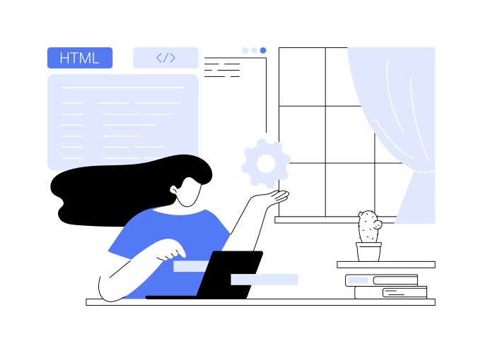 HTML Coding Abstract vektorbild