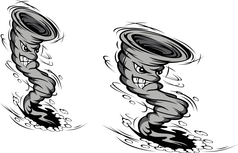 Tornado hurricane 3d icon set Royalty Free Vector Image
