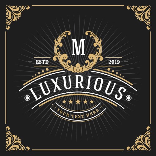 Elegant Monogram Banner Vector Image