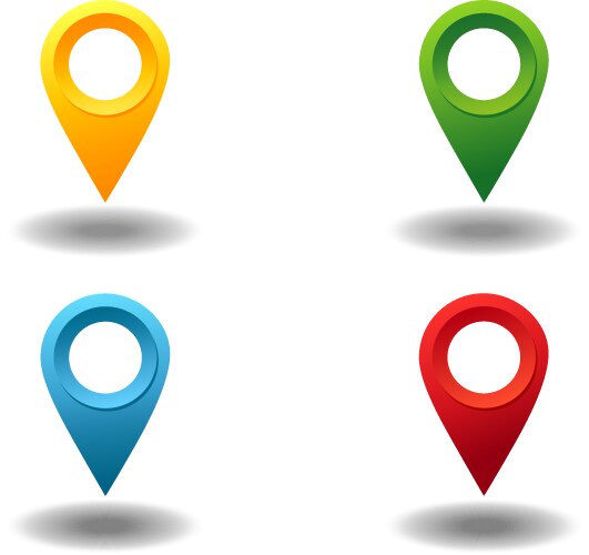 Map pin flat design style modern icon pointer Vector Image