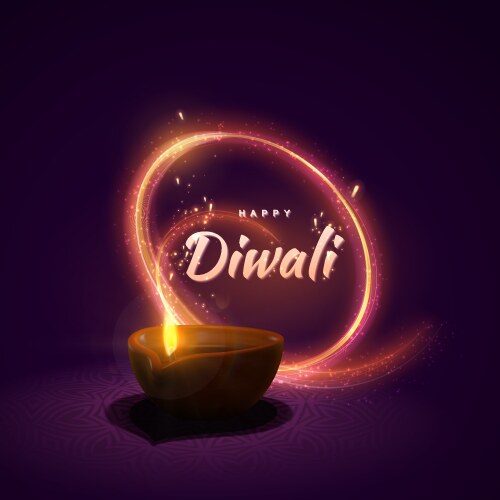 happy diwali vector image