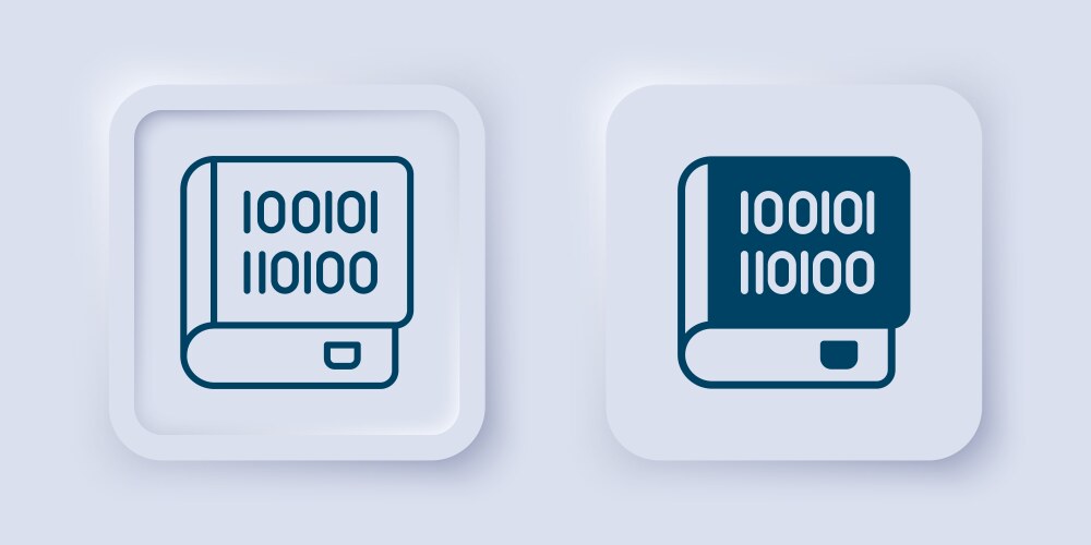 Filled and outline books about programming icon vektorbild
