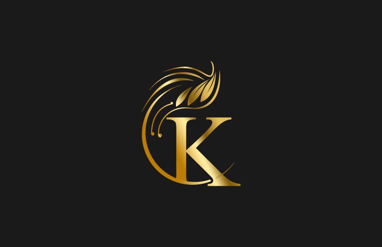 Golden 'P' Letter Logo with Swoosh – Royalty-Free Vector | VectorStock