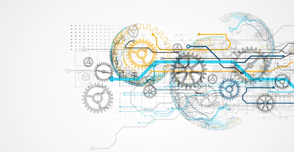 abstract technology concept circuit board high vector image