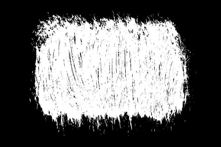 Chalk texture scribble isolated on black Vector Image