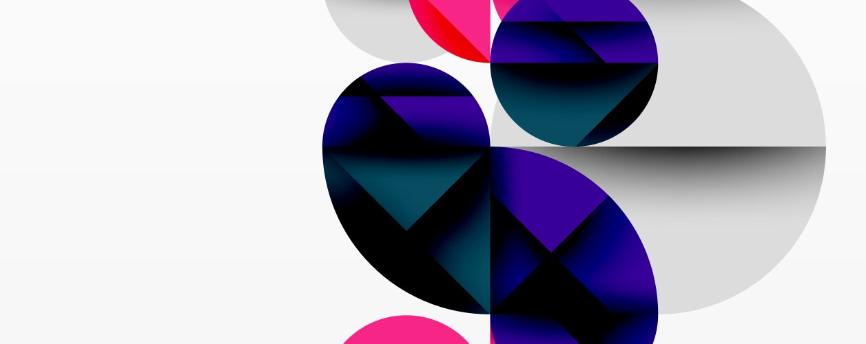 Modern abstract composition with layered circles vector image