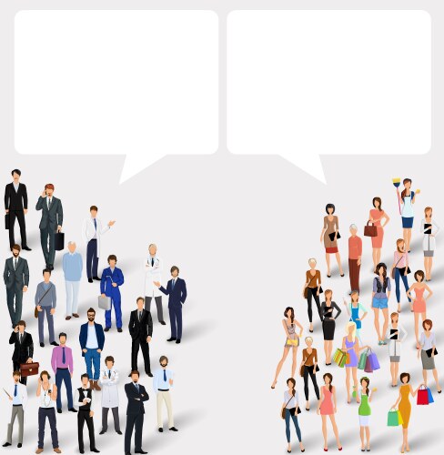 Community banner - diverse crowd cartoon people Vector Image
