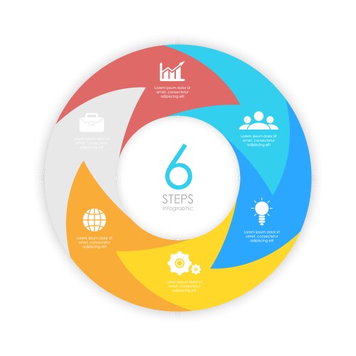 circle chart infographic template vector image