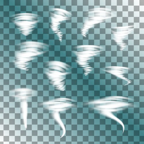 Realistic weather icons set Royalty Free Vector Image