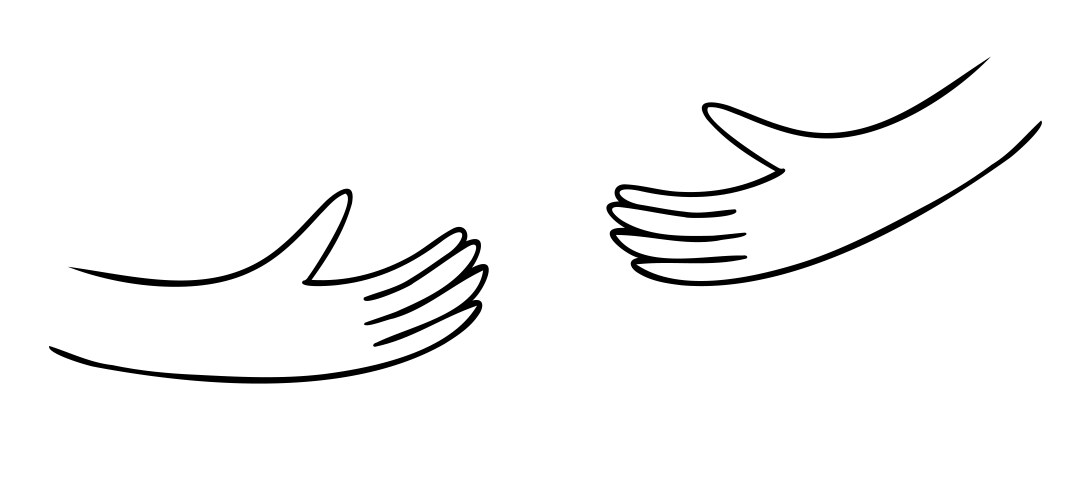 Human hands holding embracing something Vector Image